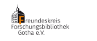 Logo des Freundeskreises Forschungsbibliothek Gotha mit Schloss Friedenstein Gotha