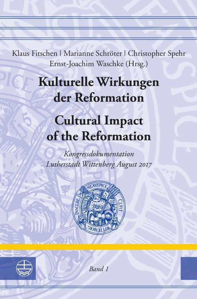 Klaus Fitschen, Marianne Schröter, Christopher Spehr und Ernst-Joachim Waschke (Hgg.) unter Mitarbeit von Mathias Sonnleithner und Katrin Stöck: Kulturelle Wirkungen der Reformation / Cultural Impact of the Reformation. Kongressdokumentation Lutherstadt Wittenberg August 2017, Bd. 1 (LStRLO 36), Leipzig 2018, 640 Seiten, mit ca. 16 farb. Abb., ISBN: 978-3-374-05677-4; Bd. 2 (LStRLO 37), Leipzig 2019, 568 Seiten, mit ca. 16 farb. Abb., ISBN 978-3-374-05679-8.